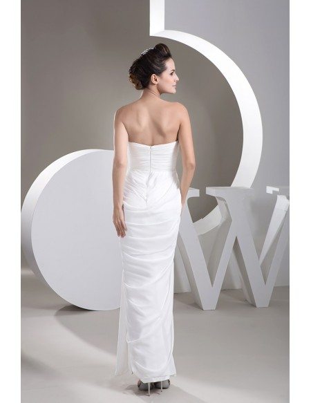 Sheath Sweetheart Floor-length Chiffon Evening Dress