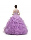 Ball-gown Sweet-heart Floor-length Prom Dress with Beading
