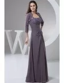 A-line One-shoulder Floor-length Chiffon Mother of the Bride Dress