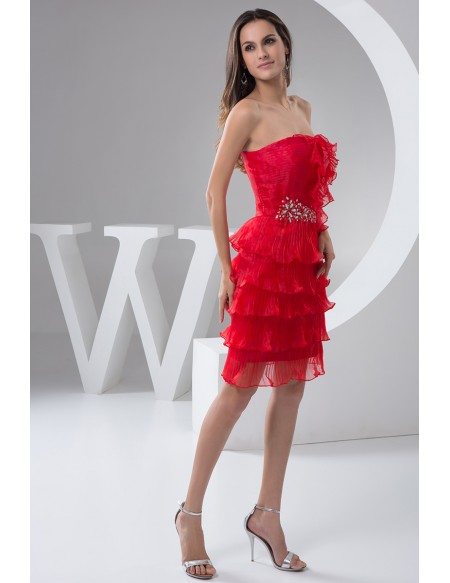 Gorgeous Sheath Strapless With Beads Long Tulle Prom Dresses Evening Dress