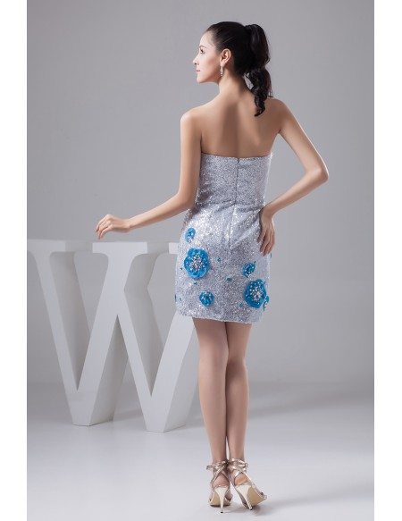 Sheath Sweetheart Corset Floor-Length Prom Dresses with Sequin