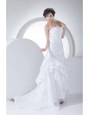 Popular Sweetheart Pleated Taffeta Wedding Dress Custom