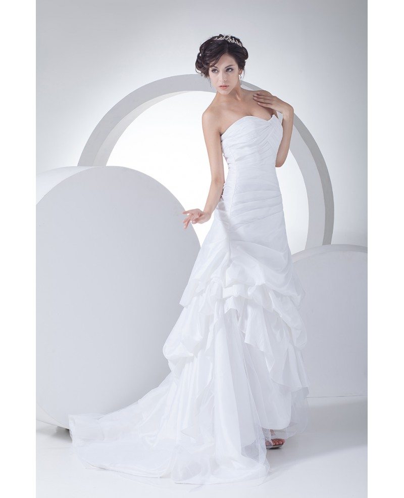 Popular Sweetheart Pleated Taffeta Wedding Dress Custom #OP4127 $173 ...