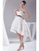 Cute Sweetheart Asymmetrical Short Length Wedding Dress