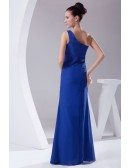 Classic Royal Blue Sexy Split Front Prom Dress One Strap