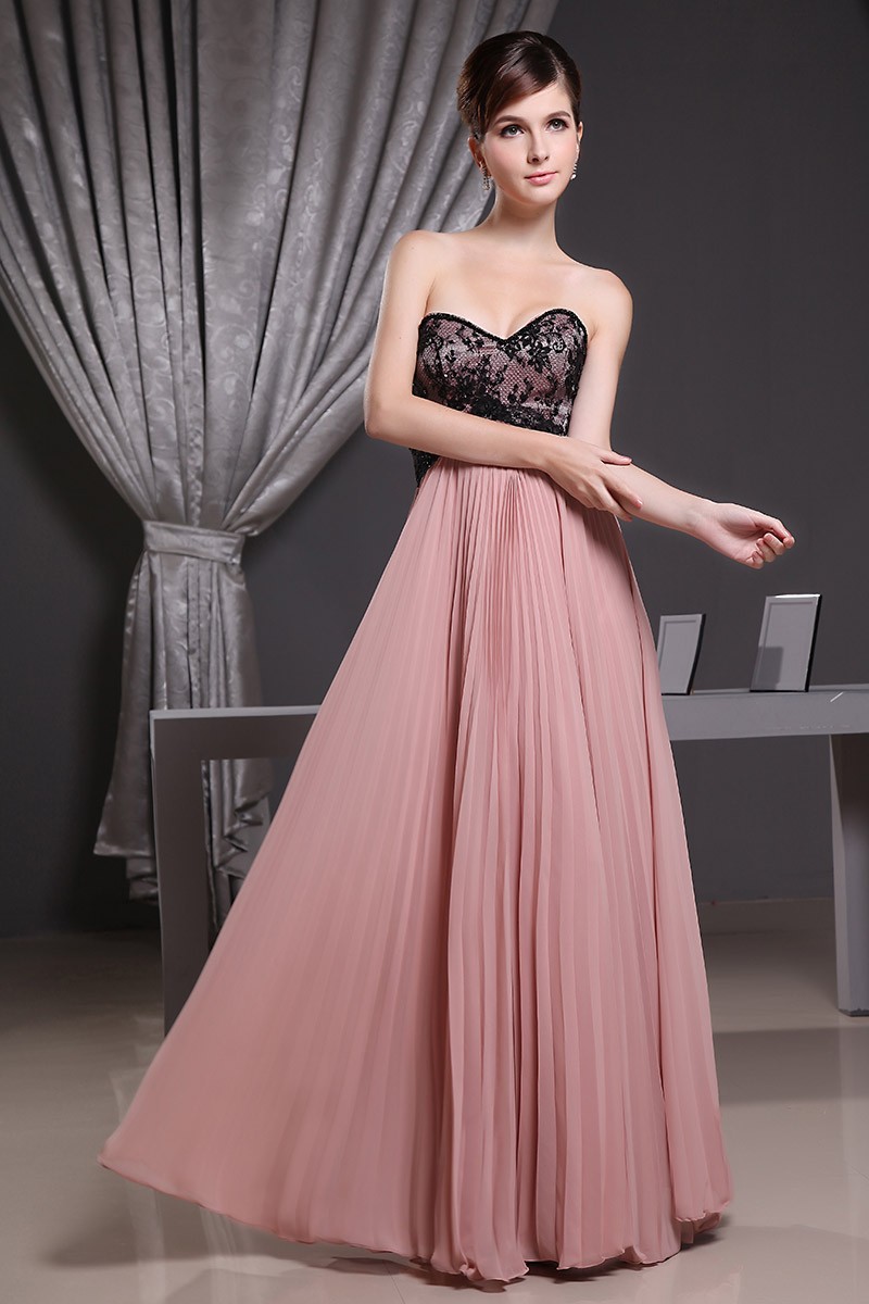 A-Line Floor Length Chiffon/Lace Bridesmaid Dress Formal Dresses CB0441