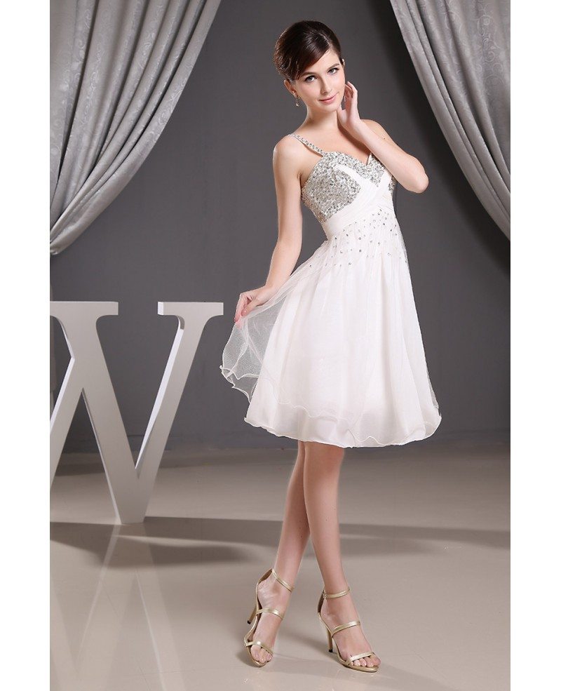 A-line Sweetheart Short Tulle Wedding Dress With Beading #OP3024 $112.1 ...