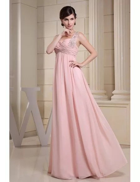 Empire Sweetheart Floor-length Chiffon Prom Dress With Beading