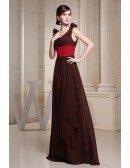Empire V-neck Floor-length Chiffon Bridesmaid Dress