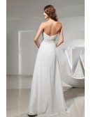 Empire Strapless Floor-length Chiffon Prom Dress With Beading