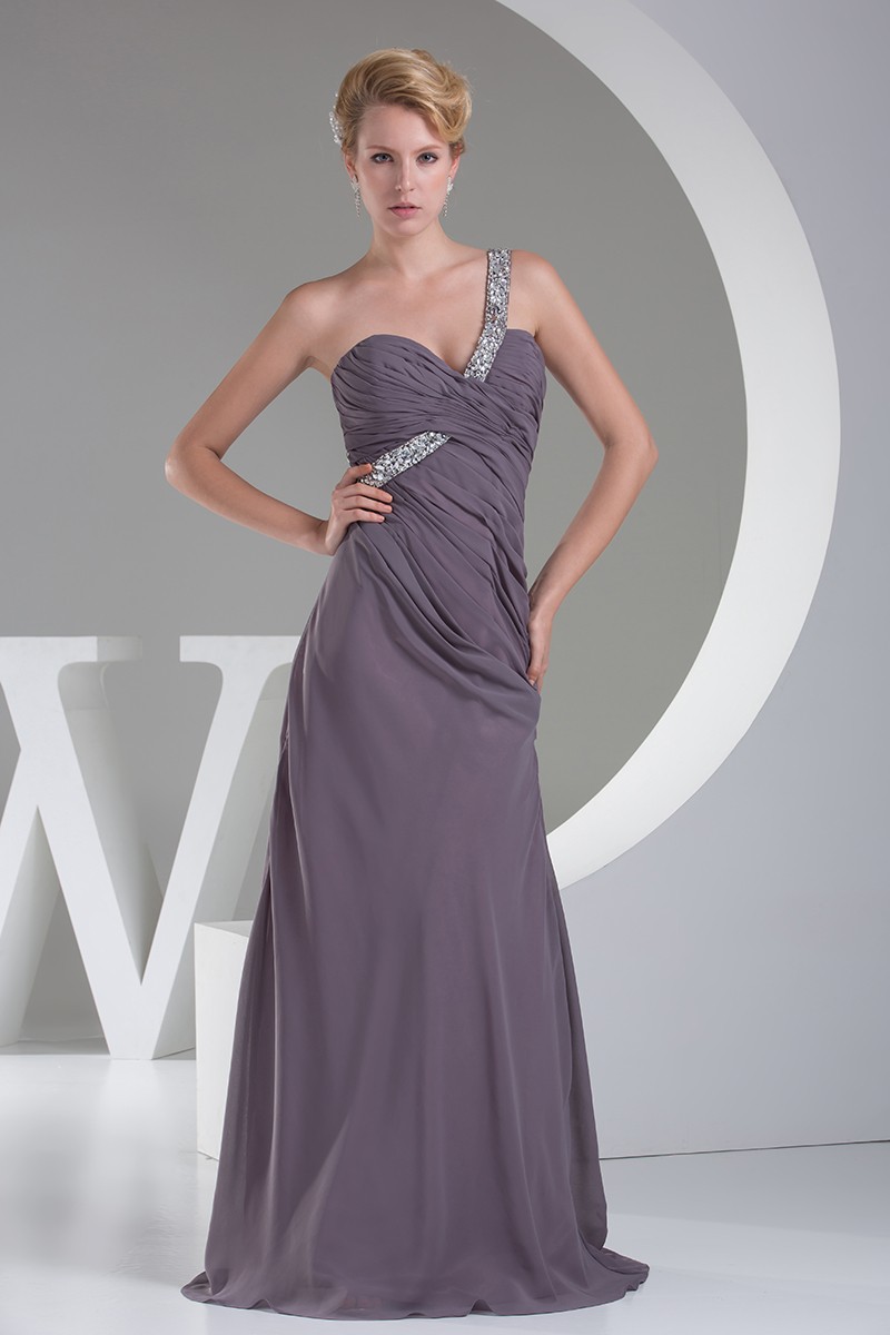 Classic Sequined One Shoulder Long Prom Dress Custom #OP4492 $156.5 ...
