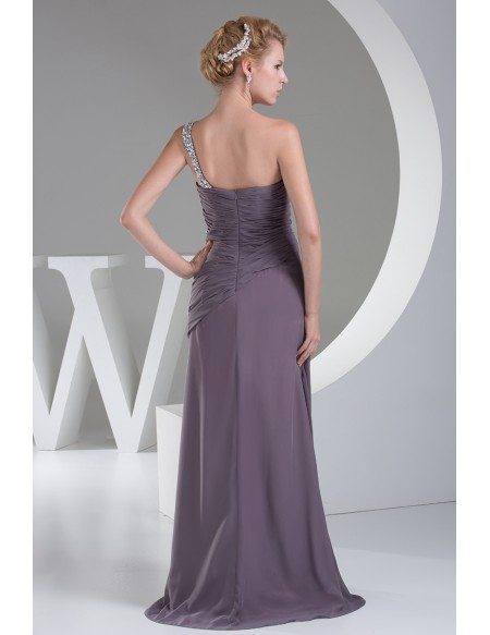 Classic Sequined One Shoulder Long Prom Dress Custom