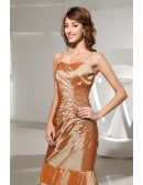 Mermaid Strapless Floor-length Satin Prom Dress With Beading