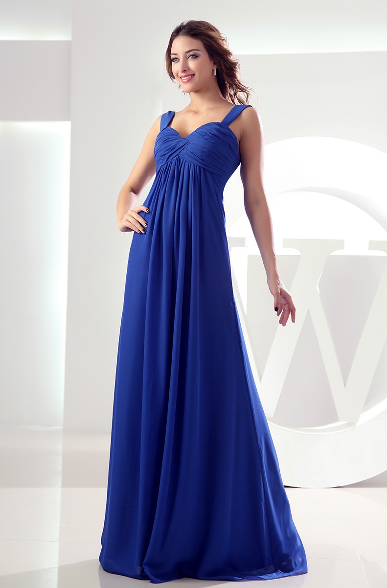 Pretty Sweetheart A-line Chiffon Long Floor-Length Bridesmaid Dresses