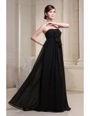 A-line Strapless Floor-length Chiffon Bridesmaid Dress