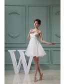 A-line Sweetheart Short Tulle Homecoming Dress With Beading