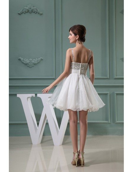 A-line Sweetheart Short Tulle Homecoming Dress With Beading