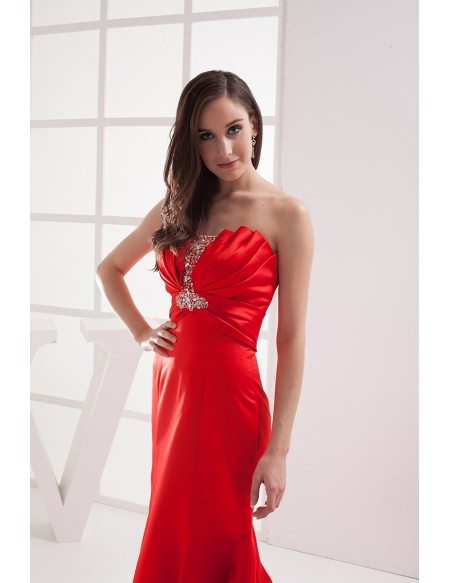 Custom Formal Red Mermaid Train Length Prom Dress #OP4040 $170.4 ...