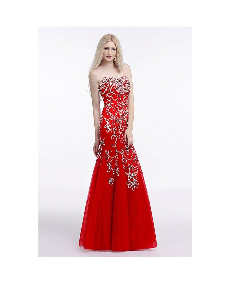 Mermaid Sweetheart Floor-Length Evening Dress With Beading #CY0194 $194 ...