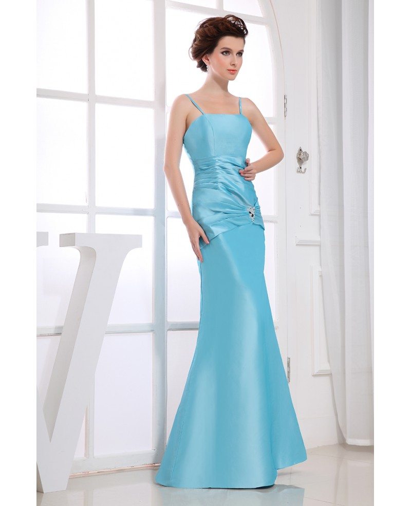 Mermaid Strapless Floor-length Satin Evening Dress #OP3168 $133.9 ...
