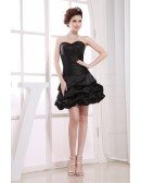 A-line Sweetheart Short Satin Homecoming Dress With Sequins
