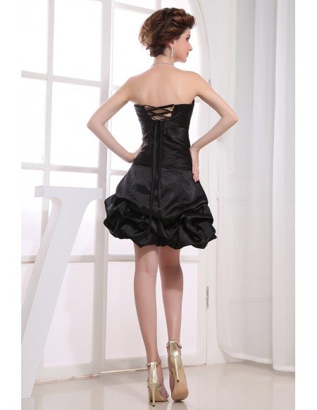 A-line Sweetheart Short Satin Homecoming Dress With Sequins