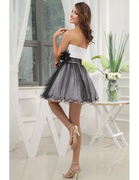 A-line Sweetheart Short Tulle Homecoming Dress