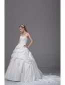 Ballgown Taffeta Lace Sweetheart Taffeta Wedding Dress