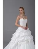 Ballgown Taffeta Lace Sweetheart Taffeta Wedding Dress