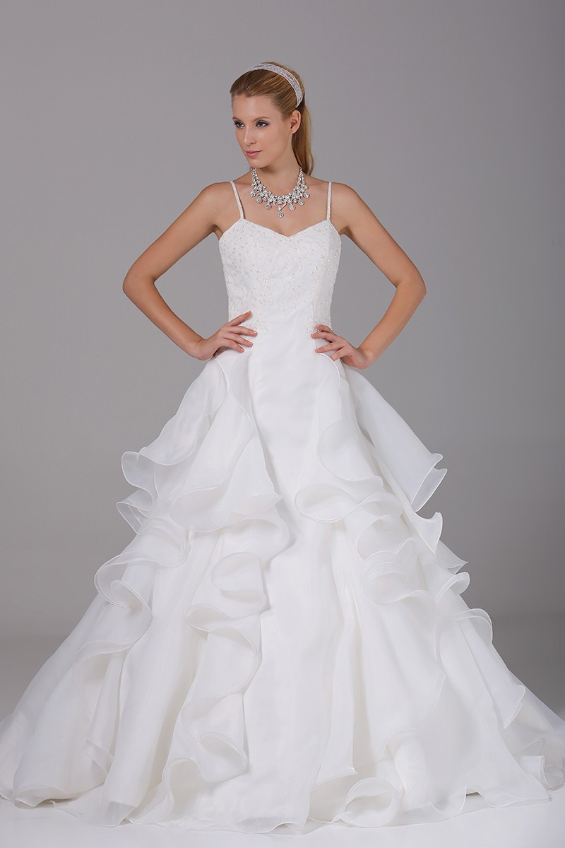Organza Wedding Wraps With Ruffles For Wedding