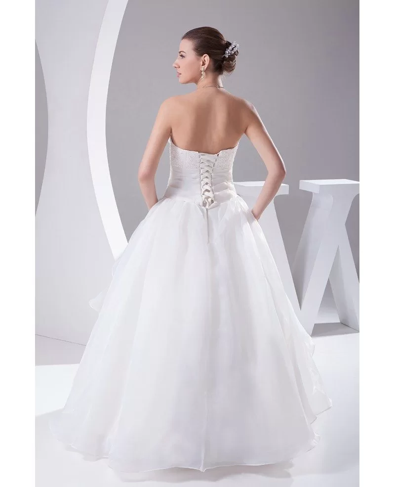 white gown with flowers