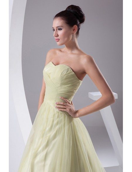 Sage Green Sweetheart Ballgown Tulle Colored Wedding Dress