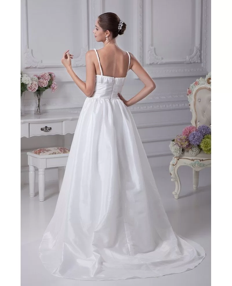 Elegant White Empire Waist Maternity Wedding Dress with Straps #OPH1062 ...