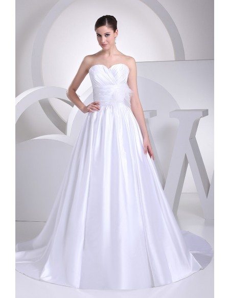 satin empire waist wedding dress