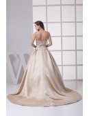 Classic Champagne Sweetheart Embroidered Ballgown Color Wedding Dress