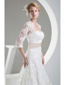 Beautiful Full Lace Tulle Aline Wedding Dress with Jacket