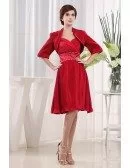 A-line Sweetheart Knee-length Chiffon Mother of the Bride Dress