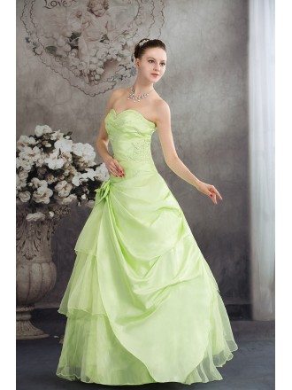 Clover Green Sequined Color Wedding Dress Sweetheart with Corset