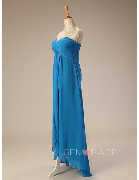 A-line Long Sweetheart Chiffon Bridesmaid Dress #CY0120 $120 - GemGrace.com