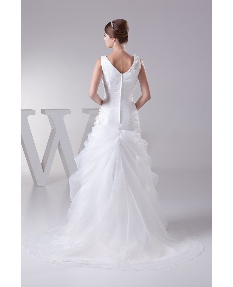 V Neck Organza Wedding Dress