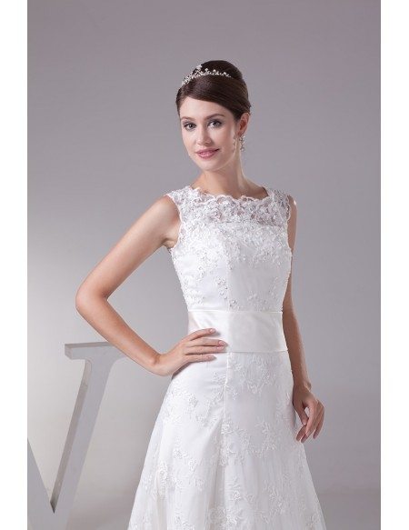 Full of Lace High Neckline Wedding Dress with Corset Back #OPH1292 $260 ...