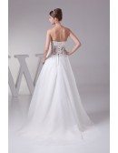 Sexy Corset See-trough Lace Aline Wedding Dress Custom