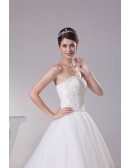 Sweetheart Lace Ballgown Tulle Wedding Dress with Corset Back