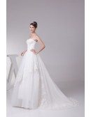 Sweetheart Lace Ballgown Tulle Wedding Dress with Corset Back