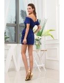 A-line Off-the-shoulder Short Chiffon Homecoming Dress