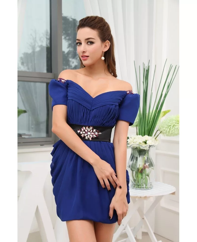 short gown off shoulder