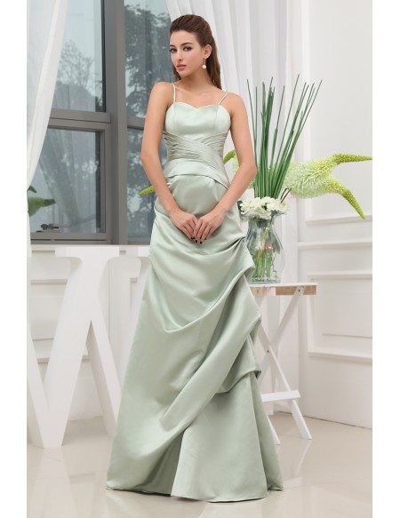 A-line Sweetheart Floor-length Satin Evening Dress