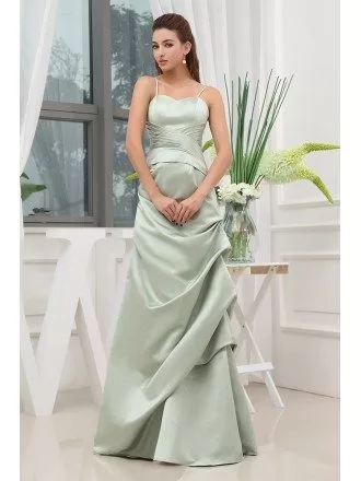 A-line Sweetheart Floor-length Satin Evening Dress