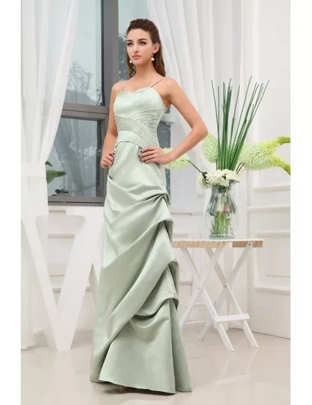 A-line Sweetheart Floor-length Satin Evening Dress