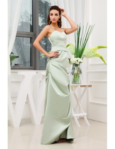 A-line Sweetheart Floor-length Satin Evening Dress